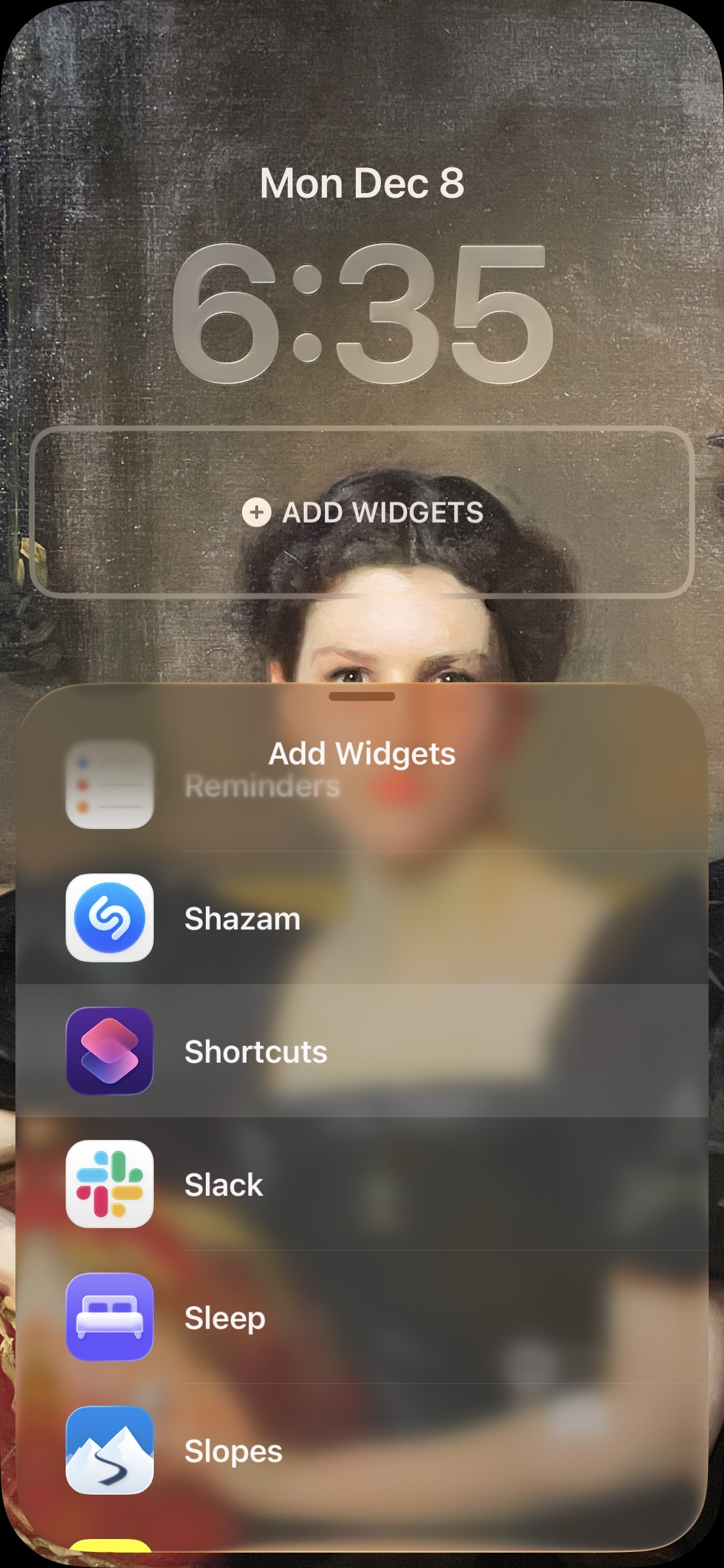 Add widget