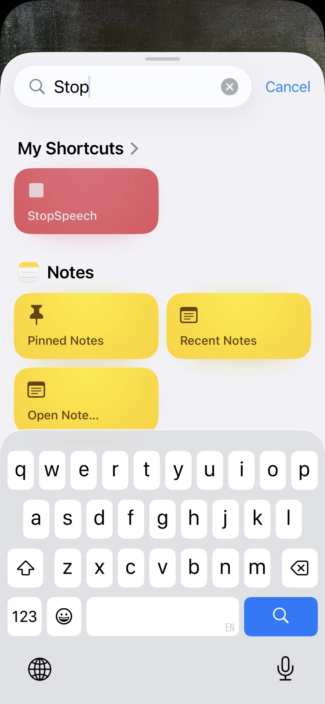Repeat for second shortcut